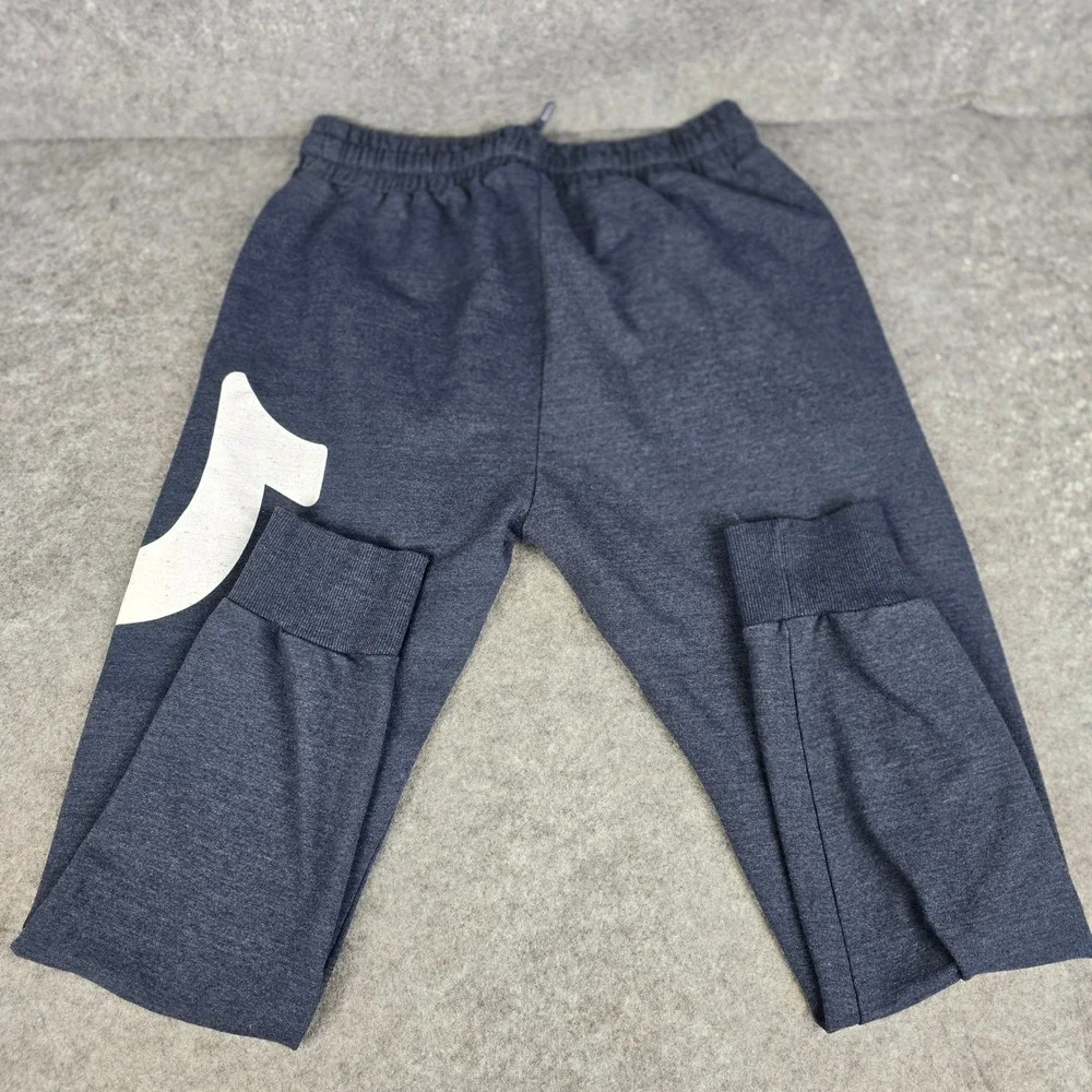 True Religion Mens Loungewear Joggers Navy Blue Horseshoe Logo Sweatpants Medium